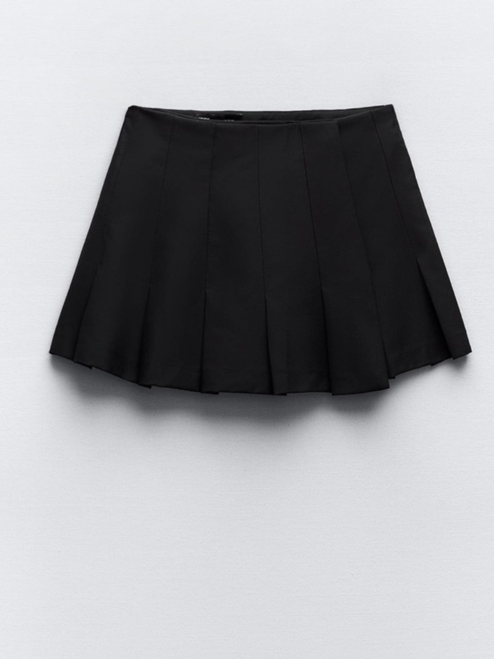 Zara Girls Black Box-Pleated Mini Skirt